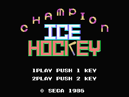 Champion Ice Hockey Title Screen